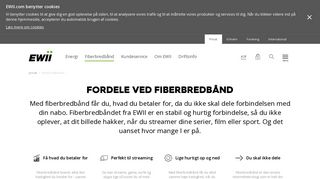 
                            4. Fiberbredbånd - Hurtigt bredbånd, TV og telefoni med fibernet | EWII