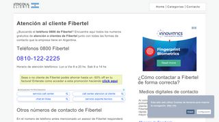 
                            13. FIBERTEL ▷【 Teléfonos 0800 】Atención Cliente y Servicio Tecnico