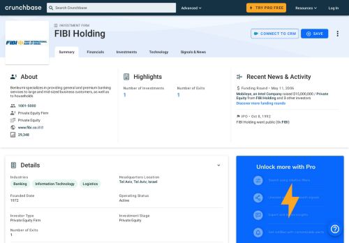 
                            9. FIBI Holding | Crunchbase