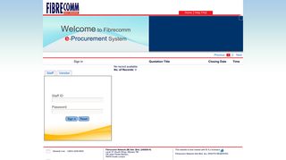 
                            5. Fibrecomm e-Procurement System