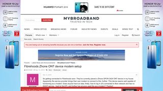 
                            10. Fibrehoods Zhone ONT device modem setup | MyBroadband