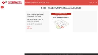 
                            11. fic - federazione italiana cuochi - catalogo espositori 2019 - Expo Riva ...