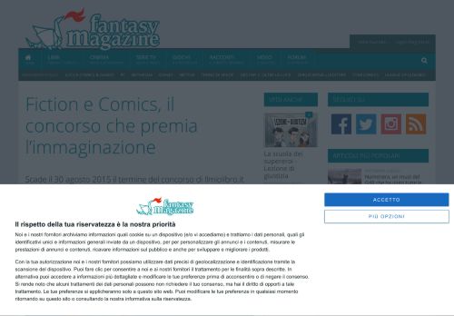 
                            13. Fiction e Comics, il concorso che premia l'immaginazione