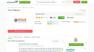 
                            6. FICUS TELECOM Reviews | Broadband | Wireless | Ratings