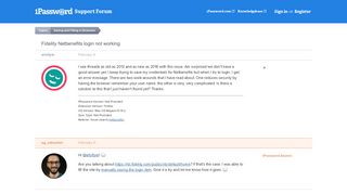
                            12. Fidelity Netbenefits login not working — 1Password Forum