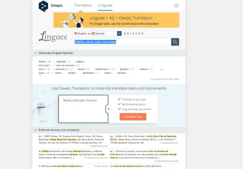 
                            12. fidelity stock plan services - Spanish translation – Linguee