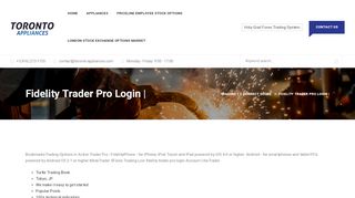 
                            9. Fidelity Trader Pro Login | - Toronto Appliances