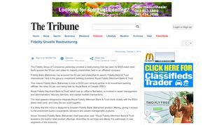 
                            10. Fidelity unveils restructuring | The Tribune