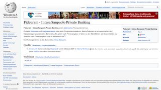 
                            4. Fideuram - Intesa Sanpaolo Private Banking – Wikipedia