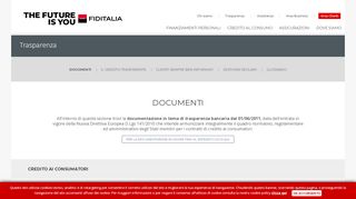 
                            12. Fiditalia: Documenti di trasparenza bancaria