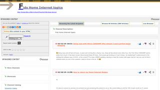 
                            4. Fido Home Internet topics - Browse the Latest Snapshot - RSSing.com