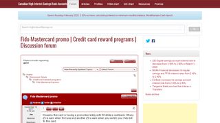 
                            12. Fido Mastercard promo | Credit card reward programs | Discussion ...