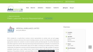 
                            7. Field Customer Service Representative MEDICALL ... - JobsIreland