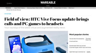 
                            12. Field of view: HTC Vive Focus update brings calls and PC games to ...