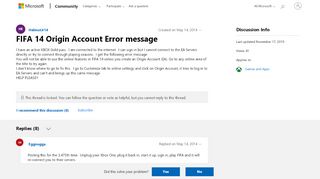 
                            5. FIFA 14 Origin Account Error message - Microsoft Community