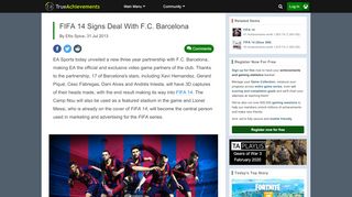 
                            5. FIFA 14 Signs Deal With F.C. Barcelona - TrueAchievements