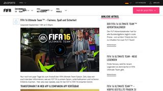 
                            4. FIFA 16 Ultimate Team™ – Fairness, Spaß und Sicherheit - EA Sports