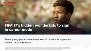 
                            5. FIFA 17: Career mode hidden wonderkids | Red Bull