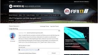 
                            5. Fifa 17 Companion und Web App geht nicht! - Answer HQ