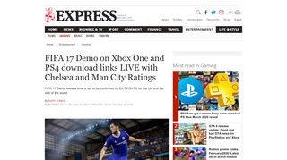 
                            12. FIFA 17 release Demo on Xbox One and PS4 download links LIVE ...