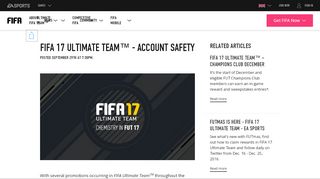 
                            1. FIFA 17 Ultimate Team™ - Account Safety - EA Sports