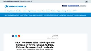 
                            7. FIFA 17 Ultimate Team - Web-App und Companion für PC, iOS und ...