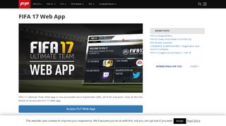 
                            4. FIFA 17 Web App – FIFPlay