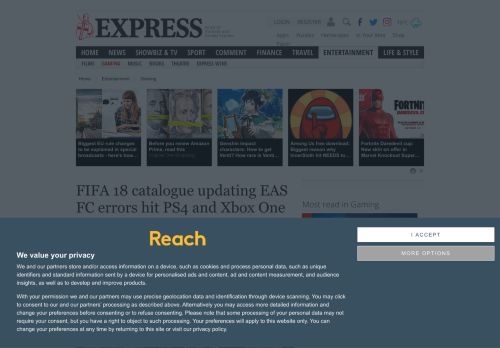 
                            13. FIFA 18 catalogue updating EAS FC errors hit PS4 and Xbox One ...