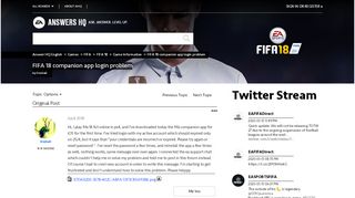 
                            9. FIFA 18 companion app login problem - Answer HQ - EA Answers HQ