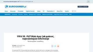 
                            4. FIFA 18 - FUT Web App: jak pobrać, najważniejsze informacje ...