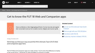 
                            4. FIFA 18 - Get to know the FUT 18 Web and Companion apps - EA Help