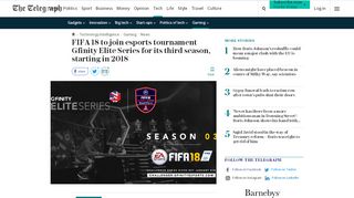 
                            11. FIFA 18 to join esports tournament Gfinity Elite Series for its third ...