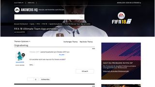 
                            7. FIFA 18 Ultimate Team App anmelden - Answer HQ