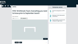 
                            12. FIFA 18 Ultimate Team: Everything you need to know prior to launch ...