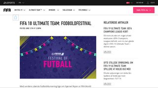 
                            2. FIFA 18 Ultimate Team: Fodboldfestival - EA Sports