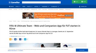 
                            9. FIFA 18 Ultimate Team - Web und Companion App starten in Kürze