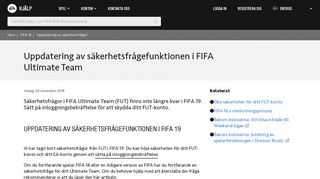 
                            9. FIFA 18 - Uppdatering av säkerhetsfrågefunktionen i FIFA Ultimate Team