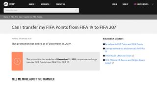 
                            5. FIFA 19 - Can I transfer my FIFA Points from FIFA 18 to FIFA 19?