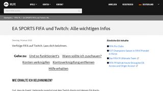 
                            10. FIFA 19 - EA SPORTS FIFA und Twitch: Alle wichtigen Infos - EA Help