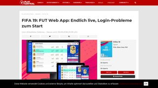 
                            5. FIFA 19 - FUT Web App: Endlich live, Login-Probleme zum Start