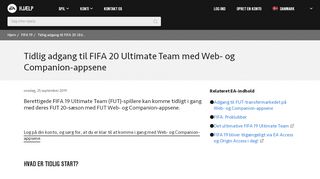 
                            6. FIFA 19 - Tidlig adgang til FIFA 19 Ultimate Team med Web- og ...