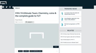 
                            10. FIFA 19 Ultimate Team: Chemistry, coins & the complete guide to FUT ...