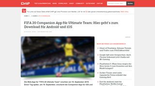 
                            4. FIFA 19 Web-App für Ultimate Team ist da: Hier geht's zum Download ...