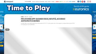 
                            7. FIFA 19 Web App: quando esce, novità, accesso anticipato e bonus