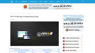 
                            4. FIFA 19 Web App Troubleshooting Guide for the Most ... - FIFA U Team