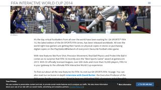 
                            12. FIFA eWorld Cup 2019™ - News - EA SPORTS™ FIFA 14 released ...