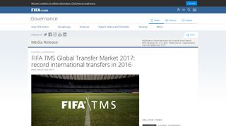 
                            9. FIFA TMS Global Transfer Market 2017: record international transfers ...
