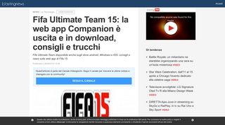 
                            11. Fifa Ultimate Team 15: la web app Companion è uscita e in download ...