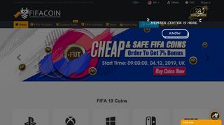 
                            3. FifaCoin.com - Best Fifa 19 Coins Supplier, Buy FUT Coins Cheaper