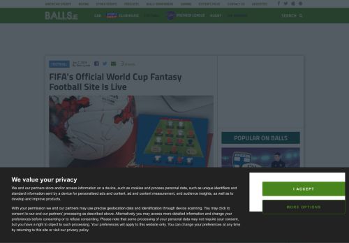 
                            13. FIFA's Official World Cup Fantasy Football Site Is Live | Balls.ie